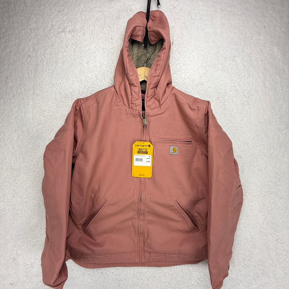 Carhartt Iconic Washed Duck Sierra Jacket Sherpa Lined Womens Medium 104292 NWT
